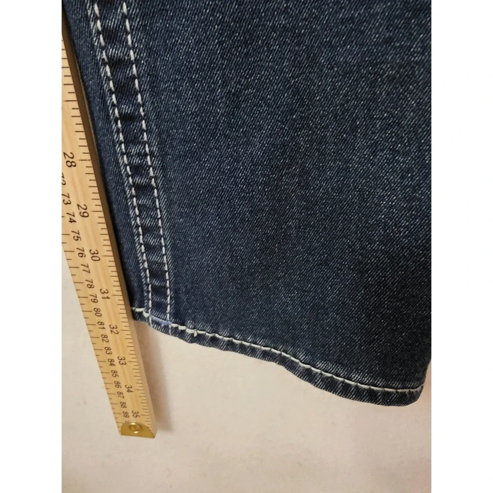 Men's True Religion Rocco Big T Flap Relaxed Skinny Jeans 33x32 700677 Dark Wash